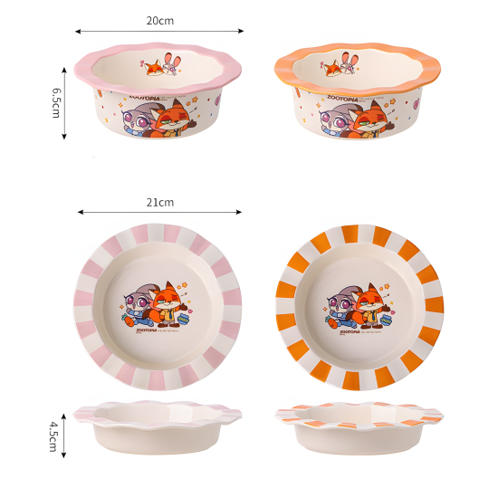 Zootopia Porcelain Set 10 Pcs